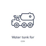 Tanque de água linear para o ícone dos veículos da coleção do esboço de Mechanicons Linha fina tanque de água para o ícone dos ve ilustração do vetor Tanque de água linear para o ícone dos veículos da coleção do esboço de Mechanicons Linha fina tanque de água para o ícone dos ve ilustração do vetor