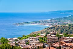 Taormina And Resort Giardini Naxos Royalty Free Stock Photography