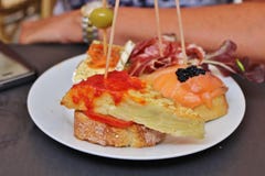 Tapas w Barcelona zdjęcie stock Tapas w Barcelona zdjęcie stock