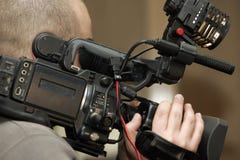 Taping sur la caméra vidéo photographie stock Taping sur la caméra vidéo photographie stock