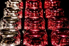 Tappi di bottiglia cosmetici brillanti fotografie stock Tappi di bottiglia cosmetici brillanti fotografie stock