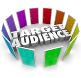 Target Audience Doors Customers Readers Grow Your Business vector illustration Target Audience Doors Customers Readers Grow Your Business vector illustration