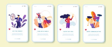 Target, Family, Catch Idea, Communication Set vector illustration Target, Family, Catch Idea, Communication Set vector illustration
