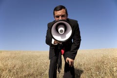 target239_0_ ty biznesmena megafon Obraz Stock target239_0_ ty biznesmena megafon Obraz Stock
