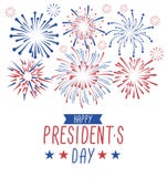 Tarjeta de felicitación del día del presidente feliz con los fuegos artificiales Tarjeta del greetind de la festividad nacional d stock de ilustración Tarjeta de felicitación del día del presidente feliz con los fuegos artificiales Tarjeta del greetind de la festividad nacional d stock de ilustración