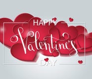Tarjeta de felicitación feliz del amor del día de tarjetas del día de San Valentín con la forma polivinílica baja blanca del cora stock de ilustración Tarjeta de felicitación feliz del amor del día de tarjetas del día de San Valentín con la forma polivinílica baja blanca del cora stock de ilustración