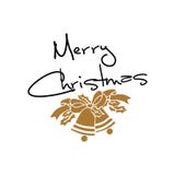 Tarjeta de felicitación tipográfica con la campana Feliz Navidad libre illustration Tarjeta de felicitación tipográfica con la campana Feliz Navidad libre illustration