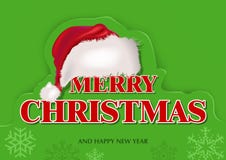 Tarjeta de felicitación verde de la Navidad stock de ilustración Tarjeta de felicitación verde de la Navidad stock de ilustración