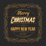 Tarjeta de la Feliz Navidad y de la Feliz Año Nuevo ilustración del vector Tarjeta de la Feliz Navidad y de la Feliz Año Nuevo ilustración del vector