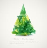 Tarjeta del vector con el árbol de navidad verde abstracto stock de ilustración Tarjeta del vector con el árbol de navidad verde abstracto stock de ilustración