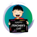 Tarjeta feliz del día de los profesores stock de ilustración Tarjeta feliz del día de los profesores stock de ilustración