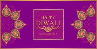 Tarjeta feliz del festival de Diwali stock de ilustración Tarjeta feliz del festival de Diwali stock de ilustración