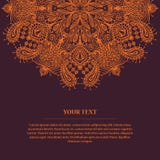 Tarjeta hermosa con la mandala redonda a mano de Hetailed del vintage libre illustration Tarjeta hermosa con la mandala redonda a mano de Hetailed del vintage libre illustration