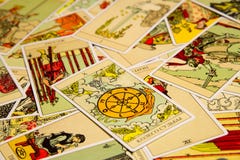 Tarot card Wheel of Fortune. royalty free stock images Tarot card Wheel of Fortune. royalty free stock images