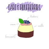 Tart and blueberries stock illustration Tart and blueberries stock illustration