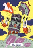 Tarô - o cartão da torre ilustração royalty free Tarô - o cartão da torre ilustração royalty free