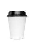 Tasse de café chaude vide d'isolement sur le fond blanc Photographie stock libre de droits Tasse de café chaude vide d'isolement sur le fond blanc Photographie stock libre de droits
