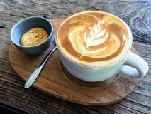 Tasse de latte Latte Art Coffee photo stock Tasse de latte Latte Art Coffee photo stock