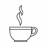 Tasse en verre d'icône de thé, style d'ensemble illustration stock Tasse en verre d'icône de thé, style d'ensemble illustration stock