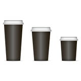 Tasses de café noir réglées d'isolement sur le fond Illustration de vecteur d'ENV 10 Tasses jetables de papier ou de plastique av illustration de vecteur Tasses de café noir réglées d'isolement sur le fond Illustration de vecteur d'ENV 10 Tasses jetables de papier ou de plastique av illustration de vecteur