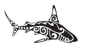 Tatouage polynésien de requin, vecteur illustration stock Tatouage polynésien de requin, vecteur illustration stock