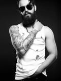 Tattoed Handsome Man in Sunglasses Royalty Free Stock Photo Tattoed Handsome Man in Sunglasses Royalty Free Stock Photo