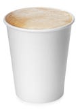 Tazza di caffè di carta isolata su fondo bianco con il taglio della p fotografia stock Tazza di caffè di carta isolata su fondo bianco con il taglio della p fotografia stock