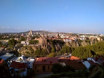 Άποψη του Tbilisi, Γεωργία στοκ εικόνες Άποψη του Tbilisi, Γεωργία στοκ εικόνες