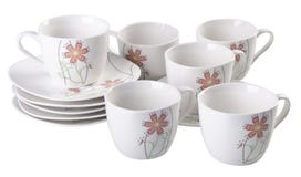 Tea pot set, Porcelain tea pot and cup on white background. Stock Images Tea pot set, Porcelain tea pot and cup on white background. Stock Images