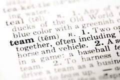 team definition word dictionary closeup royalty audience acronym tight target very business