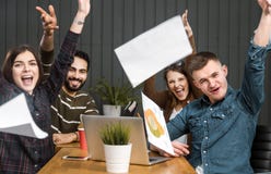 Team`s Reaction to Success stock image Team`s Reaction to Success stock image