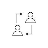 Team, users, workers icon on white background. Can be used for web, logo, mobile app, UI, UX stock illustration Team, users, workers icon on white background. Can be used for web, logo, mobile app, UI, UX stock illustration
