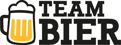 Teambier mit Becherdeutschem vektor abbildung Teambier mit Becherdeutschem vektor abbildung