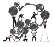 Teamwork av businesspeople royaltyfri illustrationer Teamwork av businesspeople royaltyfri illustrationer
