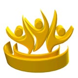 Teamwork 3D logo Royalty Free Stock Photography Teamwork 3D logo Royalty Free Stock Photography