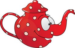 Drawing Of The Red Teapot Kettle Stock Photography - Image: 21133682