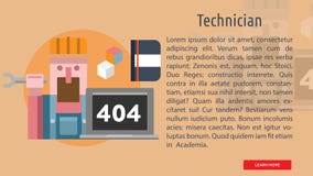Technicien Conceptual Banner illustration libre de droits Technicien Conceptual Banner illustration libre de droits