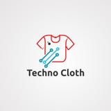 Techno cloth logo vector, icon, element, and template for company vector illustration Techno cloth logo vector, icon, element, and template for company vector illustration