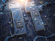 Technologie Informacyjne IT tekst w formie chipy komputerowi z CP ilustracji Technologie Informacyjne IT tekst w formie chipy komputerowi z CP ilustracji
