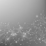 Technologie- und Wissenschaftshintergrund Polygonaler Hintergrund Abstraktes Netz und Knoten Plexusatomstruktur Vektor lizenzfreie abbildung Technologie- und Wissenschaftshintergrund Polygonaler Hintergrund Abstraktes Netz und Knoten Plexusatomstruktur Vektor lizenzfreie abbildung