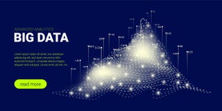 Technologieachtergrond, Big Data-Stroom vector illustratie Technologieachtergrond, Big Data-Stroom vector illustratie