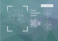 Technologies, approaches to face recognition, vector concept. royalty free illustration Technologies, approaches to face recognition, vector concept. royalty free illustration