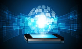Technology glabal background stock illustration Technology glabal background stock illustration
