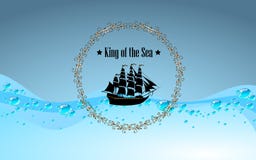 Tecken av konungen av havet stock illustrationer Tecken av konungen av havet stock illustrationer
