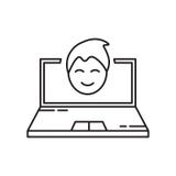 Tecken och symbol för bärbar datorsymbolsvektor som isoleras på vit bakgrund, bärbar datorlogobegrepp vektor illustrationer Tecken och symbol för bärbar datorsymbolsvektor som isoleras på vit bakgrund, bärbar datorlogobegrepp vektor illustrationer