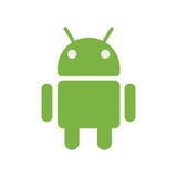 Tecken och symbol för Droid symbolsvektor som isoleras på vit bakgrund stock illustrationer Tecken och symbol för Droid symbolsvektor som isoleras på vit bakgrund stock illustrationer