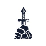 Tecken och symbol för Excalibur symbolsvektor som isoleras på vit bakgrund, Excalibur logobegrepp stock illustrationer Tecken och symbol för Excalibur symbolsvektor som isoleras på vit bakgrund, Excalibur logobegrepp stock illustrationer