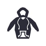 Tecken och symbol för Hoodiesymbolsvektor som isoleras på vit bakgrund, Hoodielogobegrepp vektor illustrationer Tecken och symbol för Hoodiesymbolsvektor som isoleras på vit bakgrund, Hoodielogobegrepp vektor illustrationer