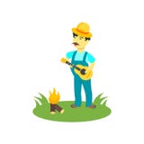 Tecken och symbol för vektor för symbol för gitarrspelare som isoleras på vit bakgrund, begrepp för logo för gitarrspelare royaltyfri illustrationer Tecken och symbol för vektor för symbol för gitarrspelare som isoleras på vit bakgrund, begrepp för logo för gitarrspelare royaltyfri illustrationer