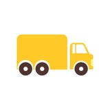 Tecken och symbol för vektor för symbol för leveranslastbil som isoleras på vit bakgrund, begrepp för logo för leveranslastbil vektor illustrationer Tecken och symbol för vektor för symbol för leveranslastbil som isoleras på vit bakgrund, begrepp för logo för leveranslastbil vektor illustrationer